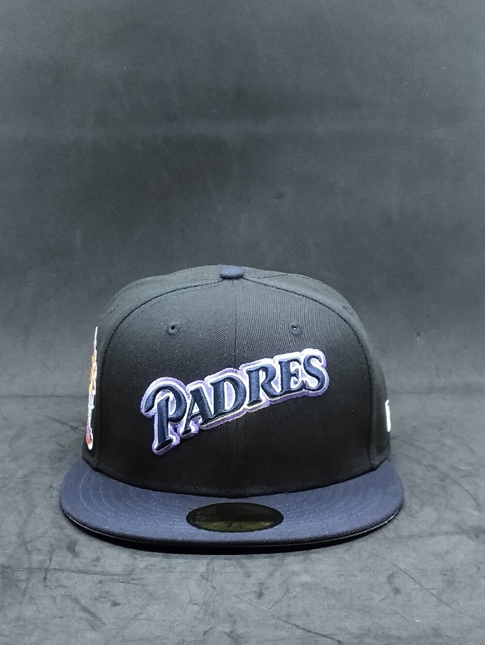 New Era 59Fifty Mens Fitted San Diego Padres Hat Black Blue Size 7-1/4 New
